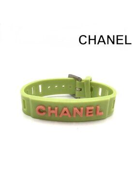 Chanel Rubber Bracelet Green Orange